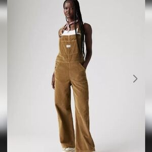 Women's Brown Corduroy Overalls